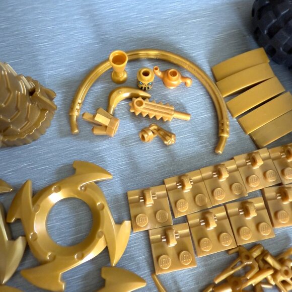 Lego Ninjago Weapons Accessories Lot Gold Sword Sai Knife Wheels Throwing Stars - Picture 10 of 15